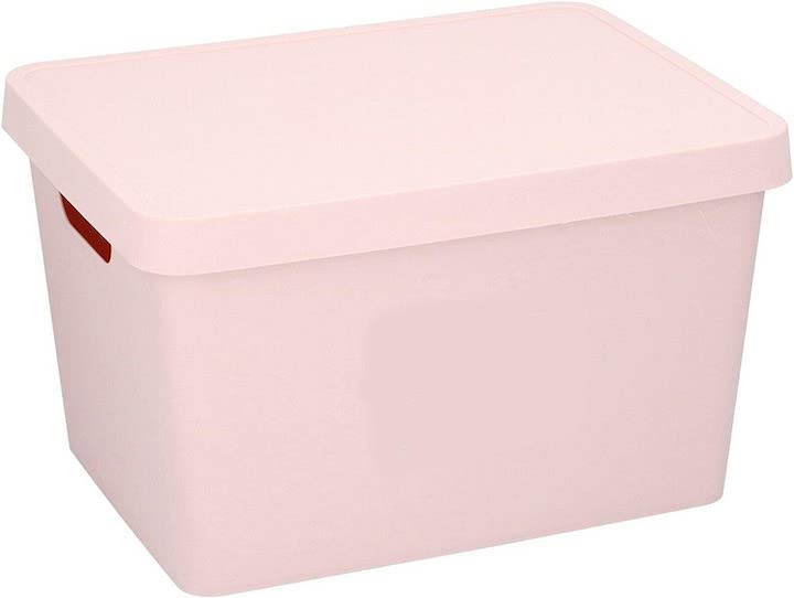 17 Litre Pink Storage Box with Lid Muddy Hands