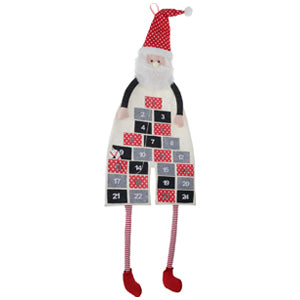 Hanging Santa Claus Advent Calendar with Pockets