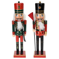 Set of 2 Wooden Nutcracker Ornament Decoration