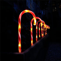 Pack of 8 - Tall Outdoor Christmas Candy Cane Lights