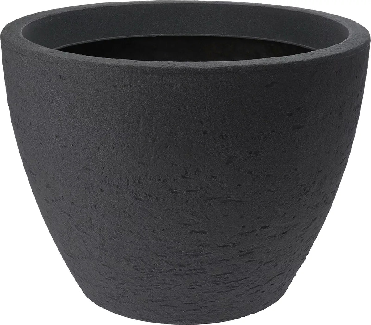 Anthracite Stone Effect Plastic Plant Pot Planter