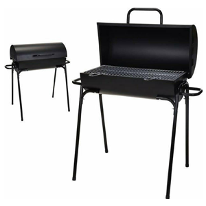 Oil Drum Charcoal Barbecue with Lid