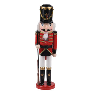 Set of 2 - 50cm Tall Scottish Style Christmas Wooden Nutcracker Decoration