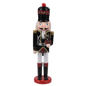 Set of 2 - 50cm Tall Scottish Style Christmas Wooden Nutcracker Decoration