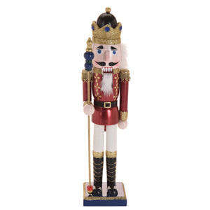 Set of 3 - 50cm Tall Christmas Wooden Nutcracker Decoration