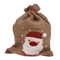 Muddy Hands Set of 3 Large Hessian Santa, Reindeer & Snowman Sack