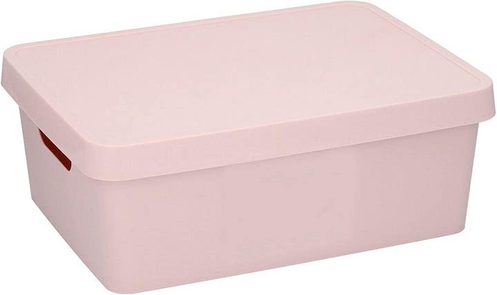 11 Litre Pink Storage Box with Lid