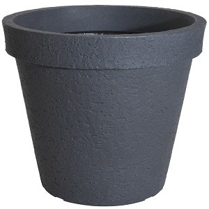 Anthracite Stone Plastic Plant Pot