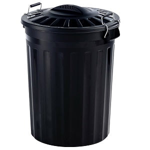 80 Litre Black Plastic Bin