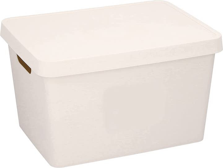 17 Litre Cream Storage Box with Lid