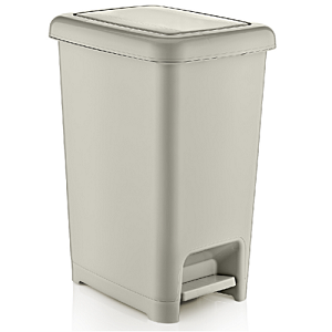 Plastic Pedal Bin - Cream