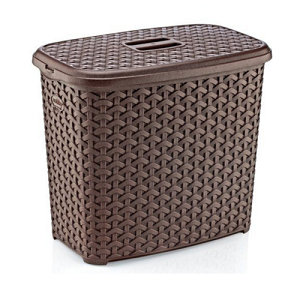 Brown Rattan Washing Powder Storage Box