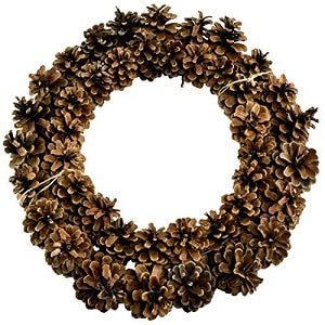 Double Pine Cone Natural Christmas Wreath