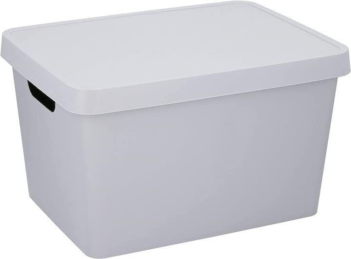 17 Litre Grey Storage Box with Lid