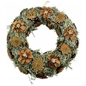 Half Pinus Nigra Natural Christmas Wreath