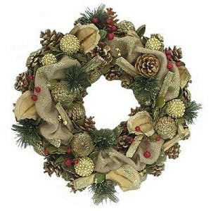 Festive Artificial Christmas Wreath Ring