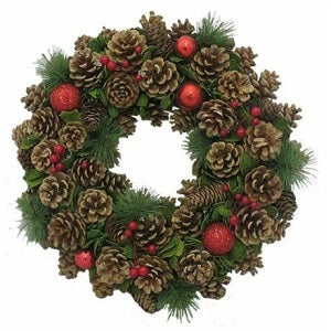 Festive Artificial Christmas Wreath Ring