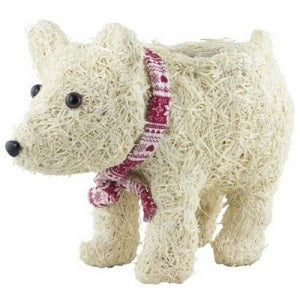 Wicker Polar Bear Pot