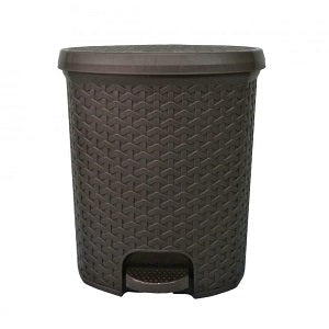 Rattan Pedal Bin - Brown