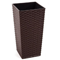 Mocha Tall Rattan Plant Pot