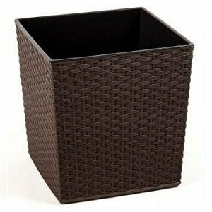 Mocha Rattan Plant Pot