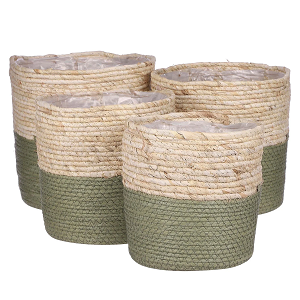 Green Woven Plant Pot