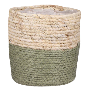 Green Woven Plant Pot