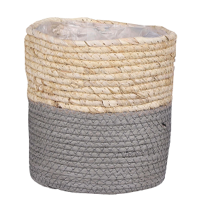 Grey Woven Plant Pot