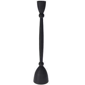 Set of 2 Black Candle Stick Holders