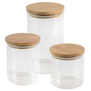 Glass Jar with Bamboo Lid