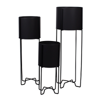 Black Metal Plant Pot Stand