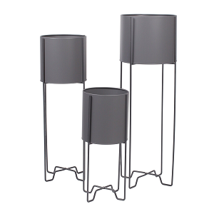 Grey Metal Plant Pot Stand