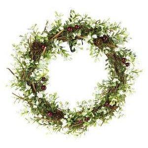 Festive Artificial Christmas Wreath Ring