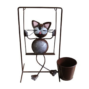 Swinging Cat Planter