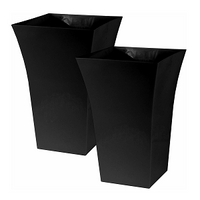 Black Tall Plant Pot