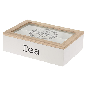 6 Compartment White Tea Box