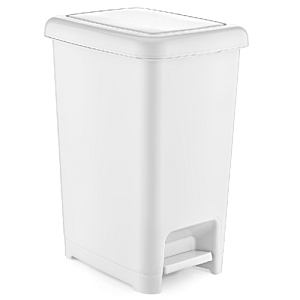 Plastic Pedal Bin - White